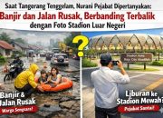 Saat Tangerang Tenggelam, Nurani Pejabat Dipertanyakan: Banjir dan Jalan Rusak Berbanding Terbalik dengan Foto Stadion Luar Negeri