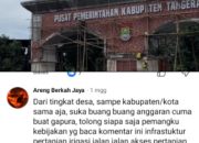 Gapura Selamat Datang Kabupaten Tangerang Telan Rp2,4 Miliar, Warganet Bertanya: Berapa Jalan Rusak Bisa Diperbaiki?