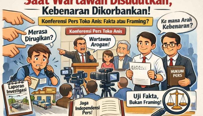 Saat Klarifikasi Menyimpang, Wartawan Diseret Narasi: Konferensi Pers Toko Anis atau Panggung Pembelokan Fakta?