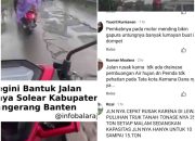 Jalan Raya Solear Rusak Parah, Warganet Pertanyakan Skala Prioritas Pemkab Tangerang