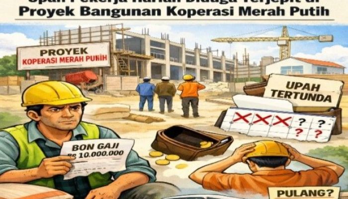 Keringat Dibayar Janji: Upah Pekerja Harian Diduga Terjepit di Proyek Bangunan Koperasi Merah Putih