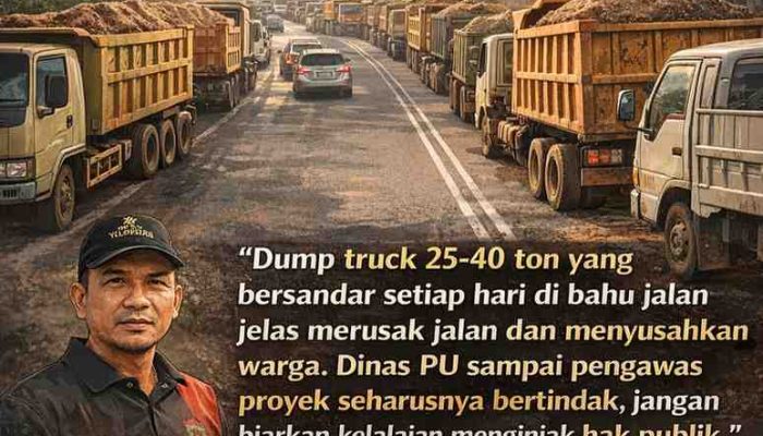 Demi Investasi Besar, Dump Truck Menumpuk: Jalan Rakyat Rusak, Pejabat Pemkab Tangerang Diam