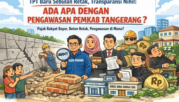 TPT Retak Dini di Balaraja: Ketika Pajak Rakyat Dibalas Beton Rapuh dan Pengawasan Pura-Pura