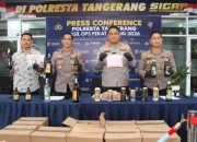 Polresta Tangerang Amankan 2.268 Botol Miras dan 10.779 Butir Obat Keras dalam Operasi Pekat Maung 2026