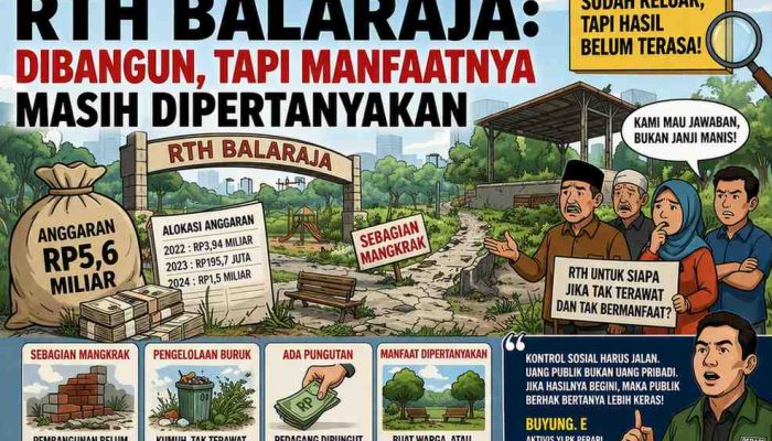 Ironi Rp5,6 Miliar untuk RTH Balaraja: Kondisi Tak Terawat, Minim Manfaat, Namun Ada Retribusi. Ini Tanggung Jawab Siapa?