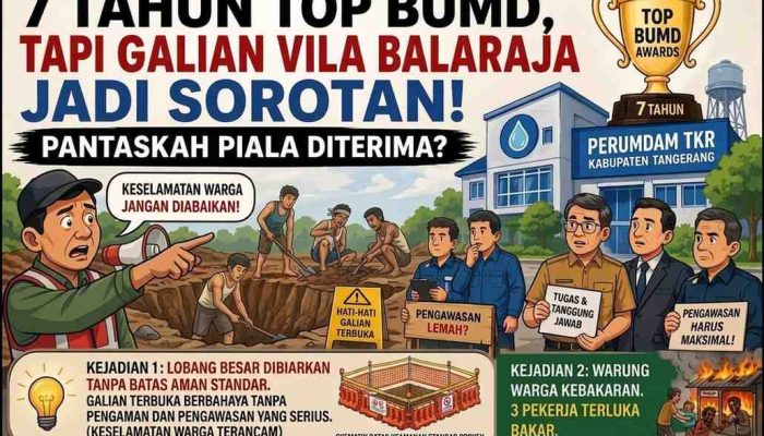 7 Tahun TOP BUMD Perumda TKR Bertolak Belakang dengan Sorotan Galian Vila Balaraja, Publik Pertanyakan Kesesuaian Penghargaan dan Realita Lapangan
