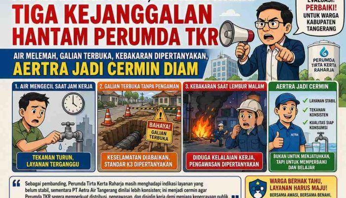 Kontras Tajam Layanan Air Tangerang, TKR Disorot Stabilitasnya Dipertanyakan, Aetra Dinilai Lebih Konsisten di Lapangan