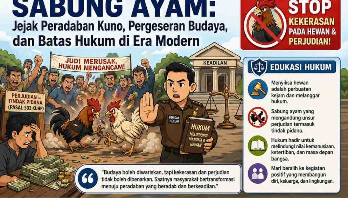 Sabung Ayam: Jejak Peradaban Kuno, Pergeseran Budaya, dan Batas Hukum di Era Modern