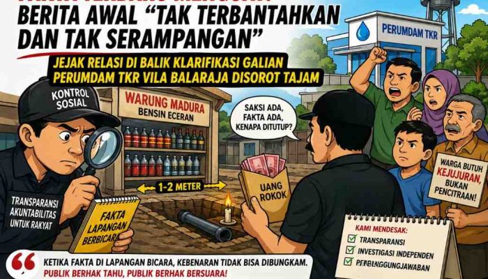 Fakta Lapangan Makin Terang, Berita Awal “Tak Terbantahkan dan Tak Serampangan” Saat Klarifikasi Galian PERUMDAM TKR Vila Balaraja Disorot Tajam