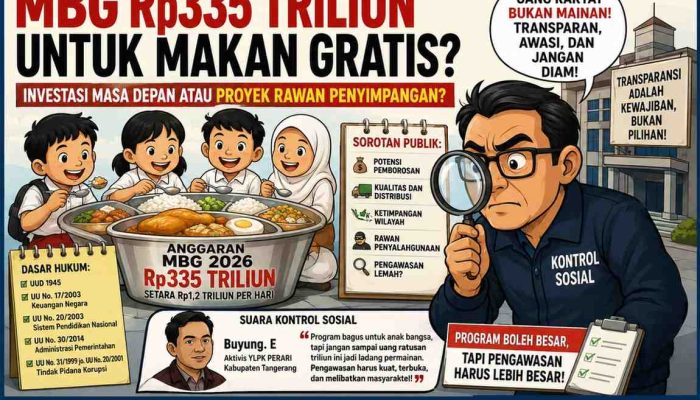 Anggaran Mbg Rp335 Triliun Disorot, Aktivis Tangerang Ingatkan Potensi Kebocoran Dan Permainan Proyek Jangan Sampai Anak Jadi Tameng Politik
