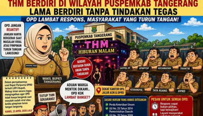 Teguran Wabup Intan Seolah Jadi Fakta Nyata, YLPK PERARI Desak Bupati dan Wabup Tindak Tegas OPD Terkait THM Dekat Puspemkab Tangerang