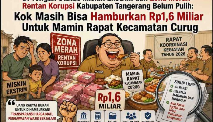 Krisis Empati di Meja Rapat: Saat Warga Tangerang Terjerat Kemiskinan Ekstrem, Dan Zona Merah Rentan Korupsi. Anggaran Makan Kecamatan Curug Tembus Rp1,6 Miliar
