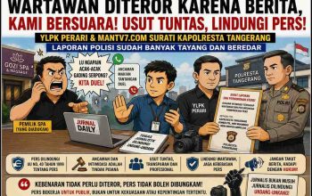YLPK PERARI Kabupaten Tangerang Dan Media Mantv7.com Surati Kapolresta, Minta Dugaan Intimidasi Wartawan Diusut Transparan Dan Profesional