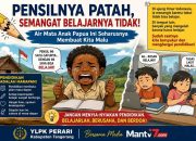 Pensilnya Patah Tapi Semangatnya Tidak: Tangisan Bocah Papua Menjadi Tamparan Edukatif Bagi Generasi Manja Yang Kerap Mengeluh Sekolah