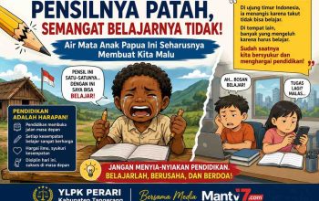 Pensilnya Patah Tapi Semangatnya Tidak: Tangisan Bocah Papua Menjadi Tamparan Edukatif Bagi Generasi Manja Yang Kerap Mengeluh Sekolah