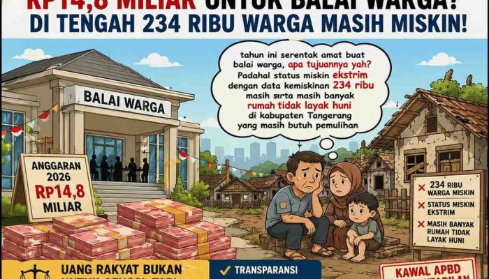 Di Tengah Kemiskinan Ekstrem Dan Zona Merah Kerentanan Korupsi, Mengapa Rp14,8 Miliar Balai Warga Dan DTRB Kabupaten Tangerang Jadi Sorotan Publik