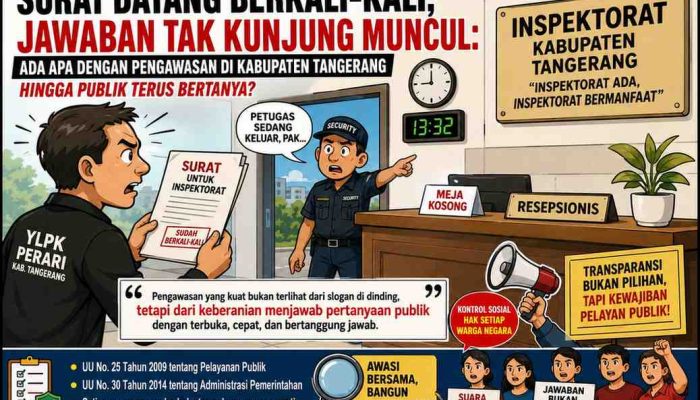 “Inspektorat Ada, Inspektorat Bermanfaat” Surat Berkali-Kali Disampaikan, Jawaban Tak Kunjung Muncul, Publik Kabupaten Tangerang Terus Bertanya