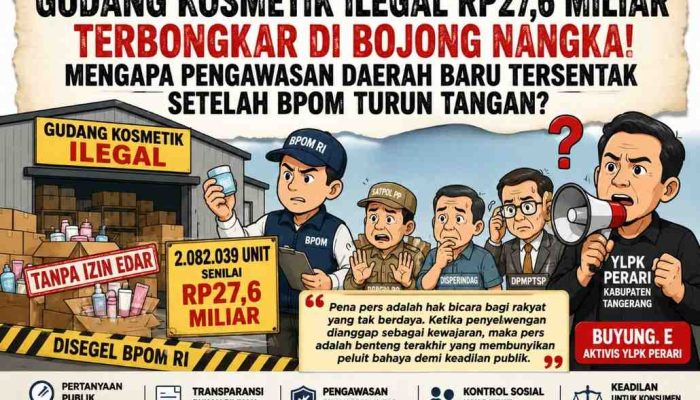 Kok Bisa Sih? BPOM Bongkar Gudang Kosmetik Ilegal Rp27,6 Miliar, Ada Apa Dengan Pengawasan Kabupaten Tangerang Sampai Kecolongan Sebesar Ini?