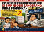 Saat Pungutan Perpisahan Muncul Di Sejumlah SMPN Kabupaten Tangerang, Mengapa Dinas Pendidikan Kabupaten Tangerang Terlihat Diam Dan Tak Bergerak?