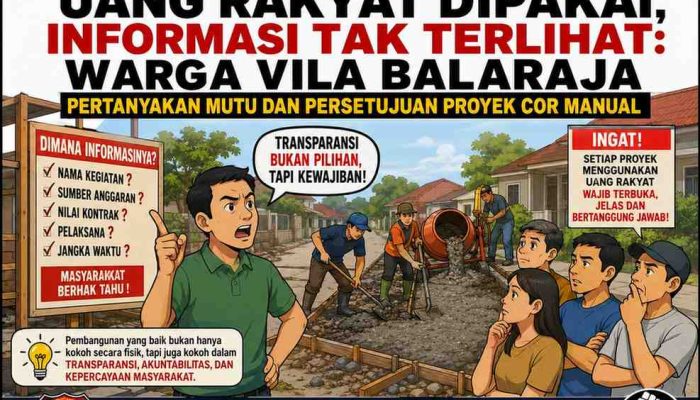 Proyek Cor Manual Di Vila Balaraja Jadi Sorotan, Warga Pertanyakan Transparansi Anggaran, Mutu Pekerjaan, Dan Persetujuan Teknis Resmi