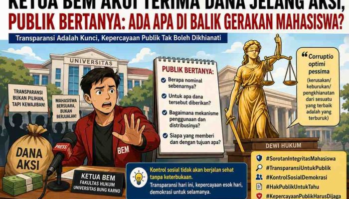 Video Klarifikasi Penerimaan Dana Oleh Kutua BEM Jelang Aksi Demo Viral Publik, Soroti Indikasi Keterbukaan Di Ruang Demokrasi Nasional Terbuka