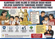 Klarifikasi Uang Hilang Di Sekolah Dasar Negeri Wilayah Kabupaten Tangerang Disorot Dugaan Intimidasi Siswa Dan “Air Sumpah” Picu Kontroversi Publik