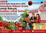 Festival Bulan Bung Karno 2026 Hadirkan Konsultasi Hukum Gratis sebagai Wujud Politik Melayani, Membangun Kesadaran dan Keadilan Masyarakat Indonesia