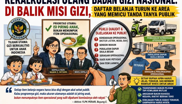 Sorotan Ulang Badan Gizi Nasional: Di Balik Misi Gizi, Struktur dan Item Belanja Tuai Pertanyaan Serius dari Publik
