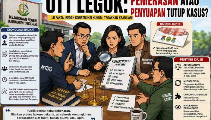 OTT Legok Belum Usai, Saatnya Publik Mengawal Pembedahan Hukum Menyeluruh Agar Seluruh Fakta Terungkap Tanpa Menyisakan Tanda Tanya Lagi