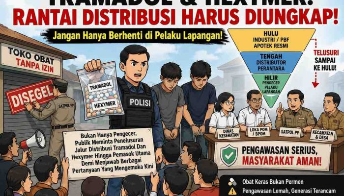 Kasus Tramadol Dan Hexymer Menjadi Ujian Besar Pengawasan, Akankah Rantai Distribusi Diusut Sampai Hulu Atau Berhenti Pada Pelaku Lapangan Saja?