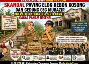 Miris! ​Proyek Paving Blok Tengah Kebon Kosong Di Tanah Merah Dan Gedung GSG Terbengkalai Tanpa Manfaat
