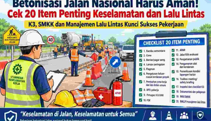 Keselamatan Jangan Berhenti di Atas Kertas: Menguji Implementasi K3 dan Manajemen Lalu Lintas Proyek Jalan Nasional