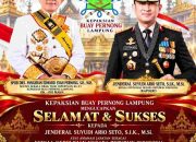 Kepaksian Buay Pernong Lampung Sampaikan Selamat dan Sukses kepada Jenderal Suyudi Ario Seto