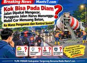 HERAN, KOK BISA? PENGECORAN JALAN MALAM DI CISOKA BIKIN MACET TANPA FLAGMAN, PEMBATAS, DAN PENGATURAN LALU LINTAS DAN TANPA LAIN-LAIN. KE MANA MATA KITA SEMUA?