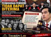 Ulasan Putusan MK: Sengketa Syarat Pendidikan Gibran Berakhir, Permohonan Dinyatakan Tidak Dapat Diterima