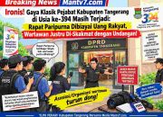 Ironis! Usia ke-394 Kabupaten Tangerang, Pejabat dan Wakil Rakyat Batasi Wartawan Meliput, Ada Apa yang Ditutupi?